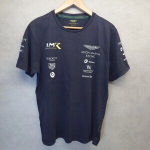 mens Aston Martin racing sponsor short sleeve t-shirt
